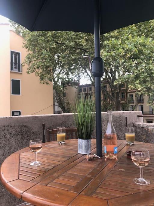 Au Coeur De Ville Avec Terrasse Céret Kültér fotó